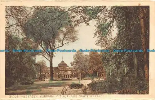 R129482 Wiesbaden. Kurpark mit Kurhaus Gartenfassade. Karl Rud. Bremer. Nr. 34008