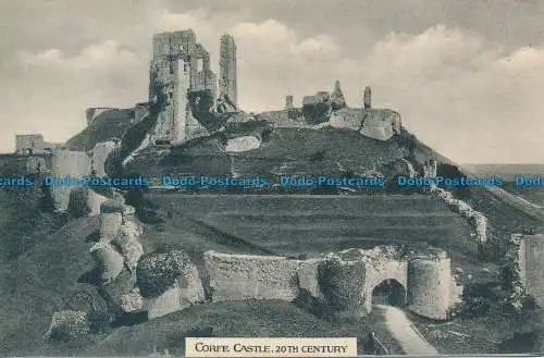 R131338 Corfe Castle. 20. Jahrhundert