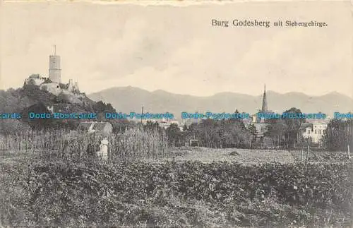 R128791 Burg Godesberg mit Siebengebirge