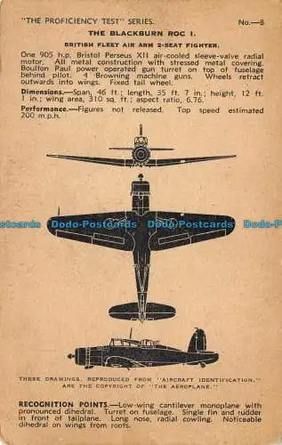 R127737 The Blackburn Roc. I. British Fleet Air Arm 2-Sitzer-Kämpfer. Valentinstag A