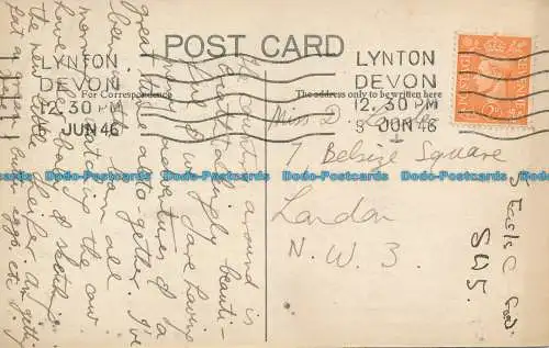 R127750 Mars Hill. Lynmouth. 1946