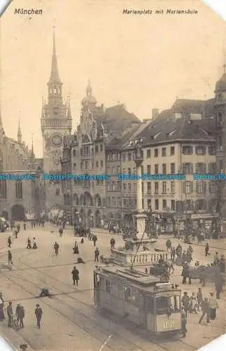 R128816 München. Marienplatz mit Mariensaule