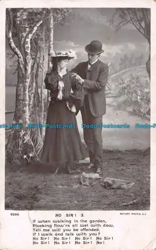 R131390 Nein Sir. Frau und Mann. Drehbar. 1905