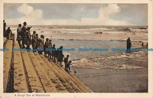 R129559 Ein raues Meer in Mablethorpe. 1933