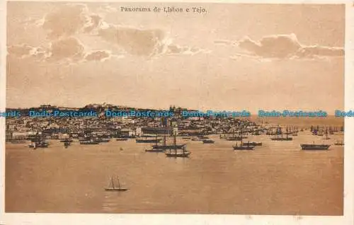 R127785 Panorama von Lissabon und Tejo. G. und F.B. Hopkins