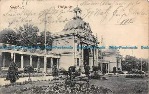 R128867 Augsburg. Stadtgarten. Reinicke und Rubin. 1911