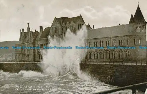 R127806 Sturmszene auf der neuen Promenade. Aberystwyth. Zierlich. 1916