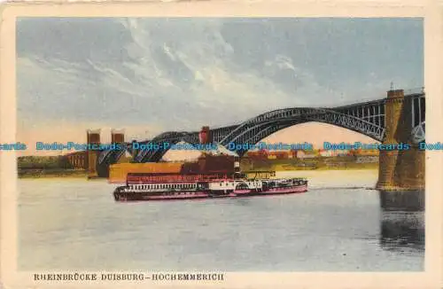 R128871 Rheinbrucke Duisburg. Hochemmerich. Jacob Krapohl