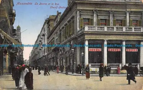 R130311 Alexandria. Die Börse und die Rue Cherif Pascha. L. Papazoglou