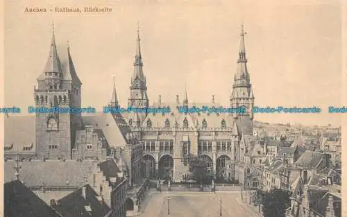 R128879 Aachen. Rathaus. Ruckseite. Stengel