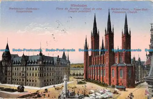 R128896 Wiesbaden. Place du Marche. Rathaus. Haupttempel. K.S.Nr. 8