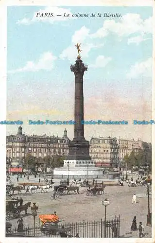 R127845 Paris. Die Säule der Bastille. B. Hopkins