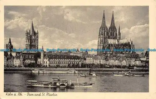 R128911 Koln a. Rh. Dom und St. Martin. 1952