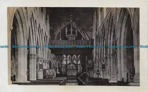 R129648 alte Postkarte. Kircheninnenraum