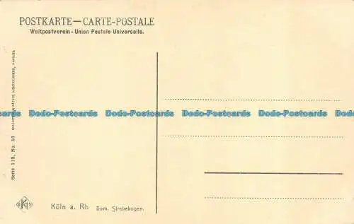 R128929 Koln a. Rh. Dom Strebebogen. Knackstedt und Nather