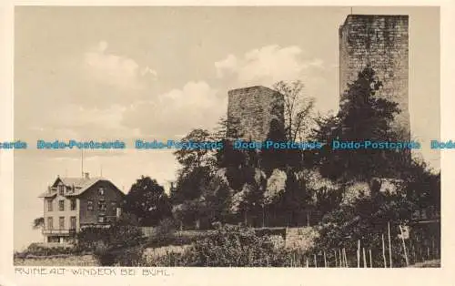 R128945 Ruine Alt Windeck bei Buhl. Emil Hartmann