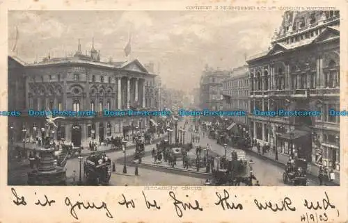 R131521 Piccadilly Circus. Hildesheimer. 1903