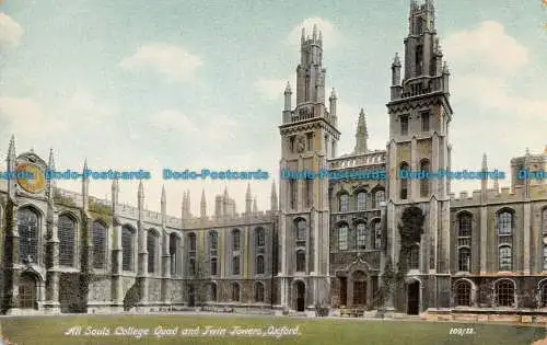 R129709 All Souls College Quad und Twin Towers. Oxford. Spiegel