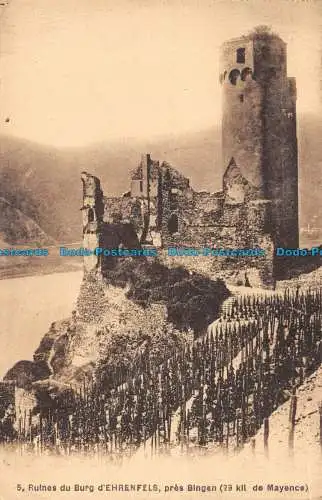 R129000 Ruinen der Burg Ehrenfels bei Bingen