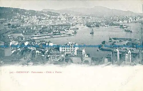 R131560 Genua. Panorama. Stadt und Hafen