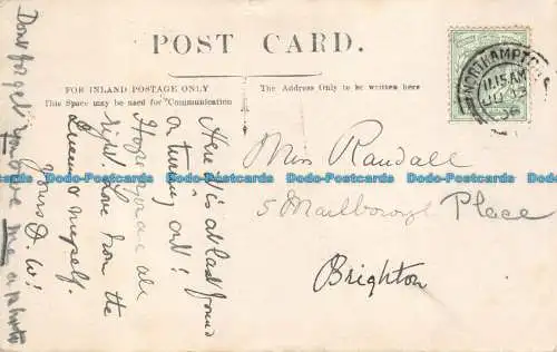 R130447 alte Postkarte. Kostüm für einen Mann in Dichtern. 1906