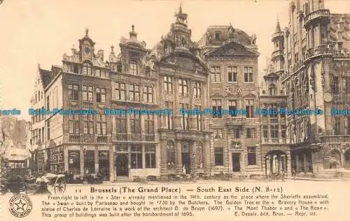 R130507 Brüssel. Der Grand Place. Südostseite. E. Desaix