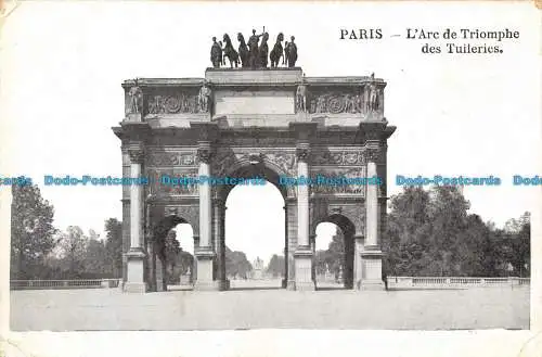 R131656 Paris. Der Triumphbogen der Tuilerien. 1921