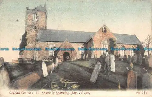 R130571 Godshill Church I. W. Vom Blitz getroffen. Welch. 1905