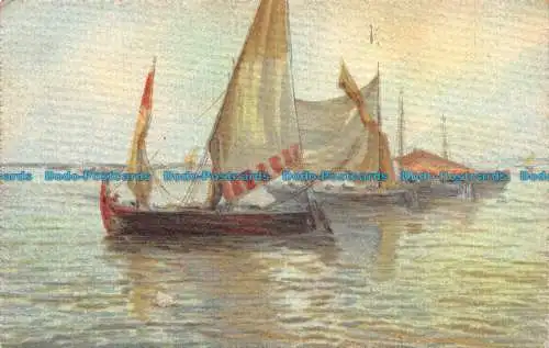 R131711 Alte Postkarte. Segelschiff