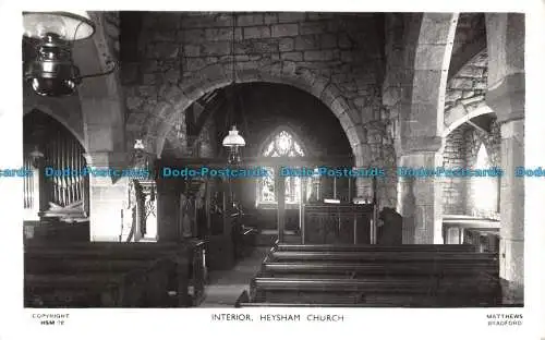 R129891 Innenraum. Heysham Church. Matthews. Lilywhite. RP. 1962