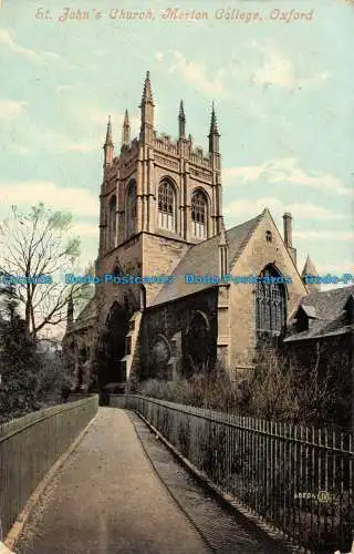 R130652 St. Johns Kirche. Merton College. Oxford. Valentinstag. 1912