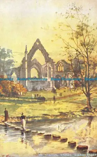 R129956 The Stepping Stones Bolton Abbey. T. Guy. Zierlich