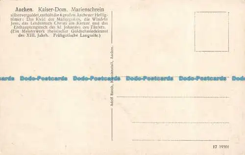 R130723 Aachen. Kaiser Dom. Marienschrein. Adolf Busch