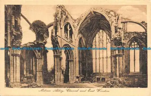 R130737 Melrose Abbey. Chor und Ostfenster. Valentinstag