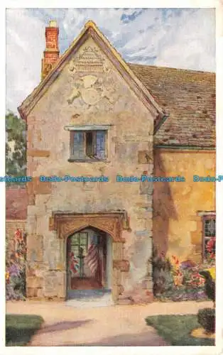 R130759 Sulgrave Manor. Die Gartenveranda mit dem Washington Crest of Stars und