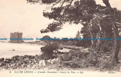 R130810 Ile de Lerins. Das alte Kloster hat durch die Kiefern. LL. Nr. 4