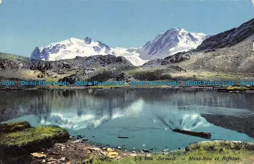 R130814 Zermatt. Berg Rose und Riffelsee. J.J. Nr. 9584