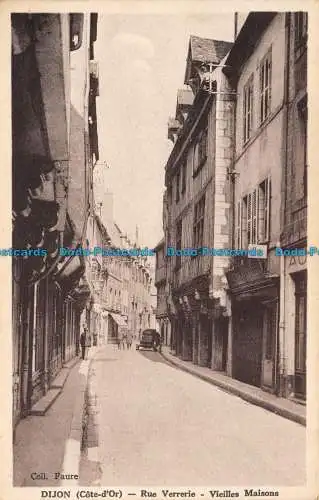 R130977 Dijon. Rue Verrerie. Alte Häuser. Faure