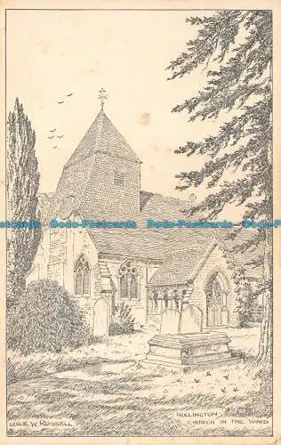 R131045 Hollington Kirche im Wald. Leslie W. Rowsell