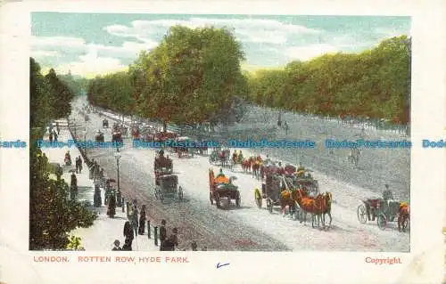 R624126 London. Faule Reihe. Hyde Park. 1904