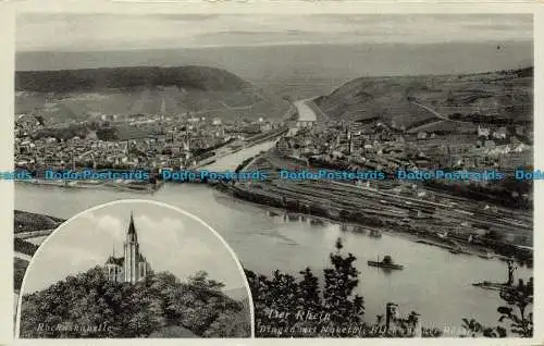 R624164 Der Rhein. Bingen mit Nahetal. Blick von der Rossel. Rochuskapelle. V.D