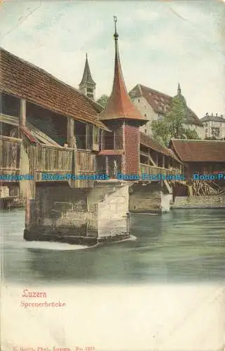 R624343 Luzern. Spreuerbrucke. E. Goetz. Nein. 1213