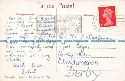 R624345 Teneriffa. Icod. Die Quelle ist die Ziegel. 1970