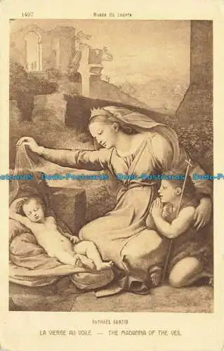 R624469 1497. Louvre Museum. Raphael Sanzio. Die Jungfrau im Schleier. Madonna von Ve