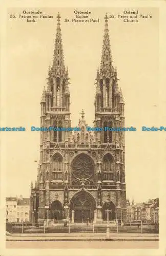 R624805 Ostende. SS. Peter und Paulus Kirche. C.D. Ostende