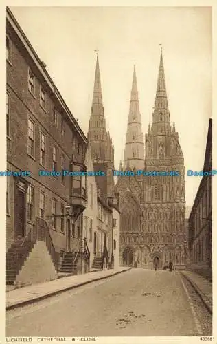 R624806 Lichfield Cathedral und schließen. 43268. Photochrom