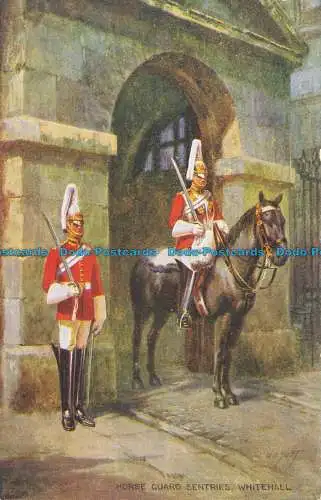 R624823 Pferdewache Wachen. Whitehall. Postkarte in Kunstfarbe. Valentinstag. A132