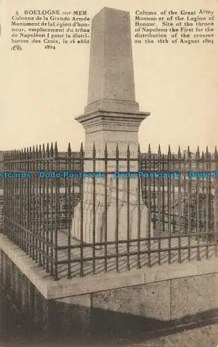 R625714 9. Boulogne sur Mer. Säule der Großen Armee Denkmal der Ehrenlegion.