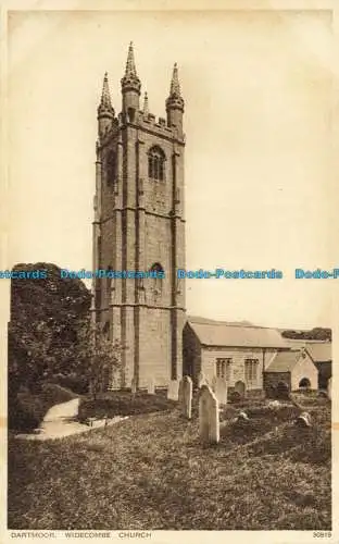 R625749 Dartmoor. Widecombe Kirche. 30919. Photochrom