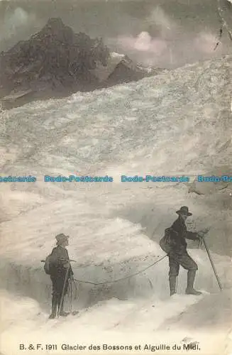 R625786 B. und F. 1911. Glacier des Bossons und Aiguille du Midi. Hrsg. Foto. Franken